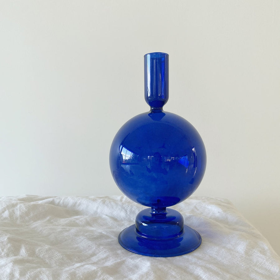 The Cobalt Bulb Glass Vessel