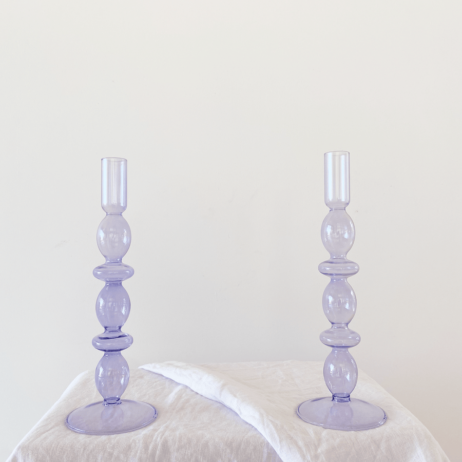 The Lilac Double Barbell Glass Vessel