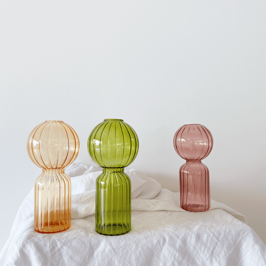 The Tangerine Cylinder Bulb Glass Vessel