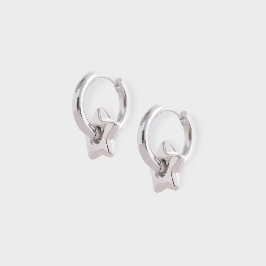 The Silver Starlet hoop earring
