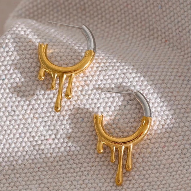The Dripping in Gold Hoop earring