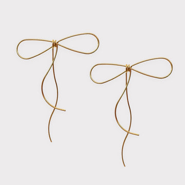 The Gold Bow Peep earring
