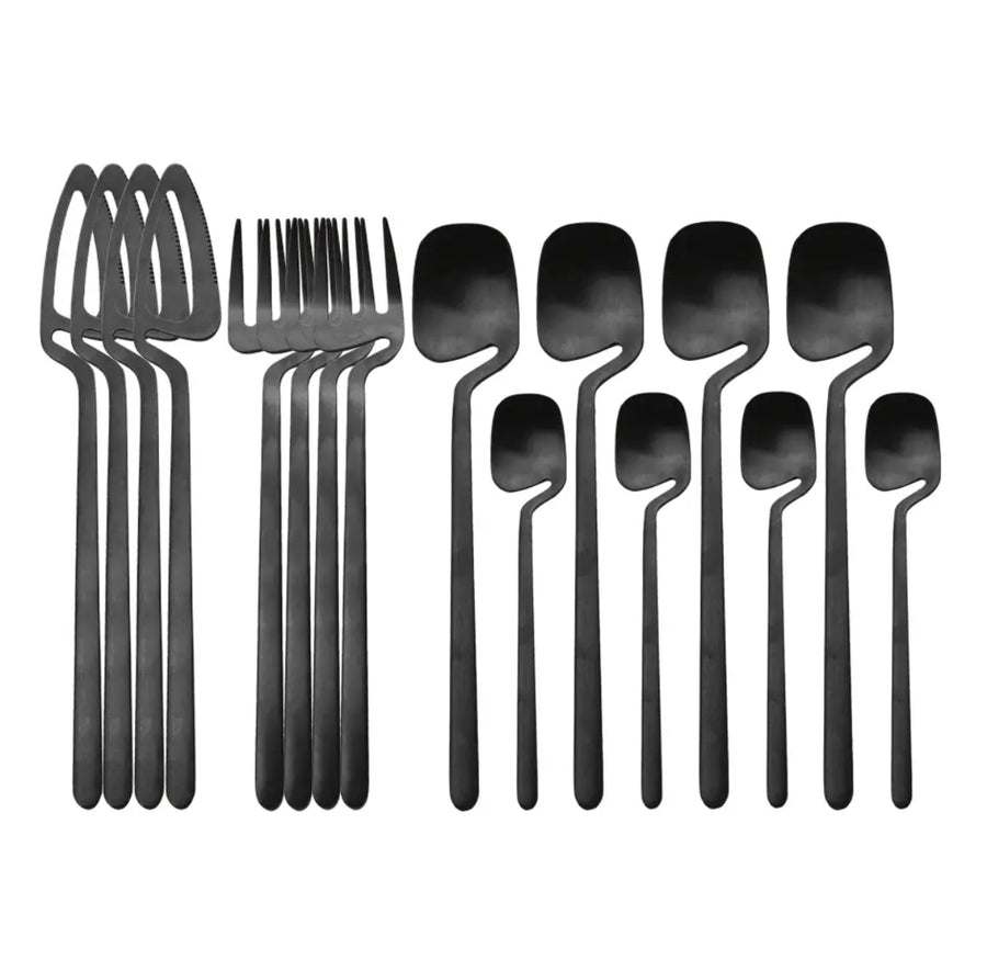 The Black Spaced Cutlery Set