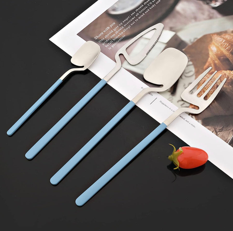 The Powder Blue Spaced Cutlery Set