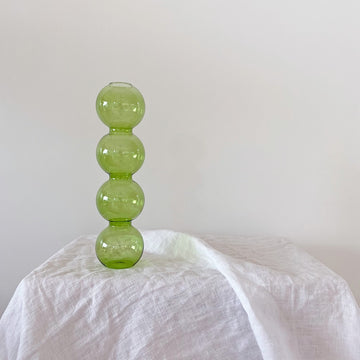 The Pistachio Green Bubble Glass Vessel