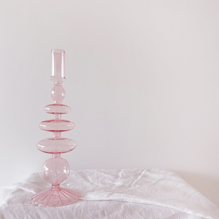 The Blush Pebble Tiered Glass Vessel
