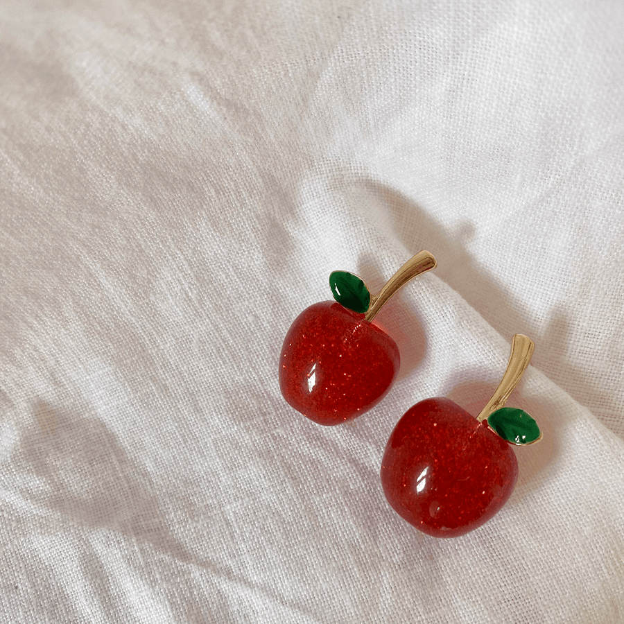 The Glace Red Cherry earring