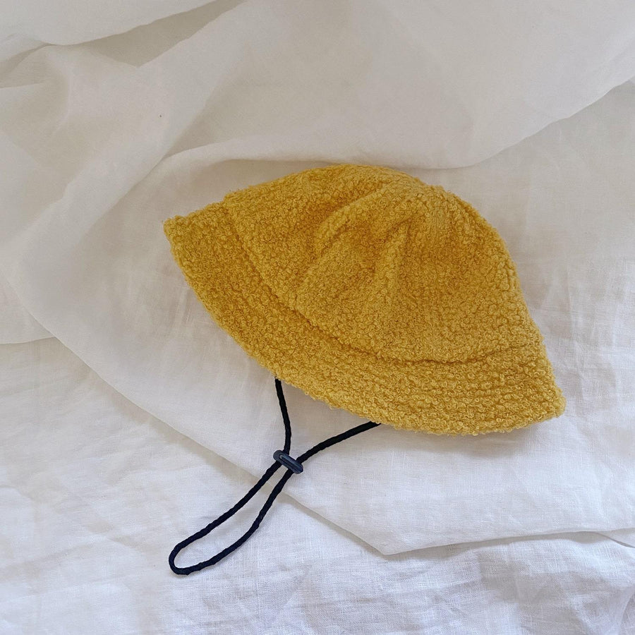 The Mustard Boucle Teddy Bucket Hat