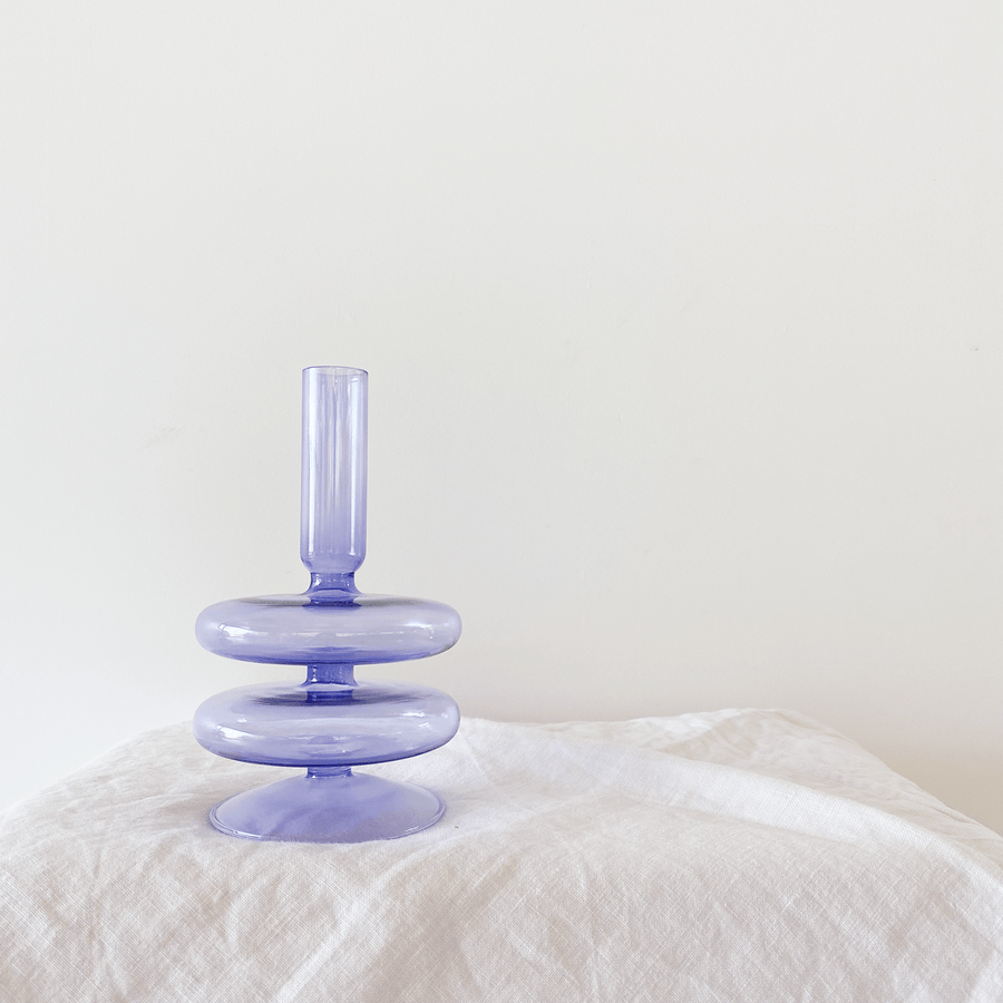 The Lilac Double Tiered Glass Vessel