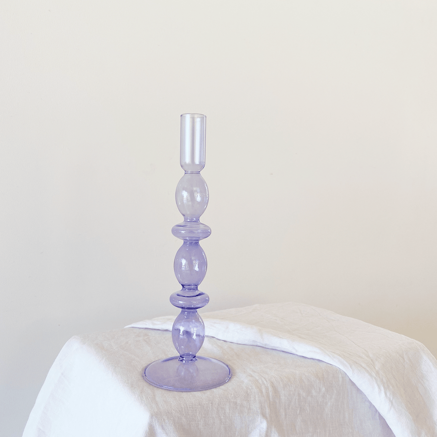 The Lilac Double Barbell Glass Vessel