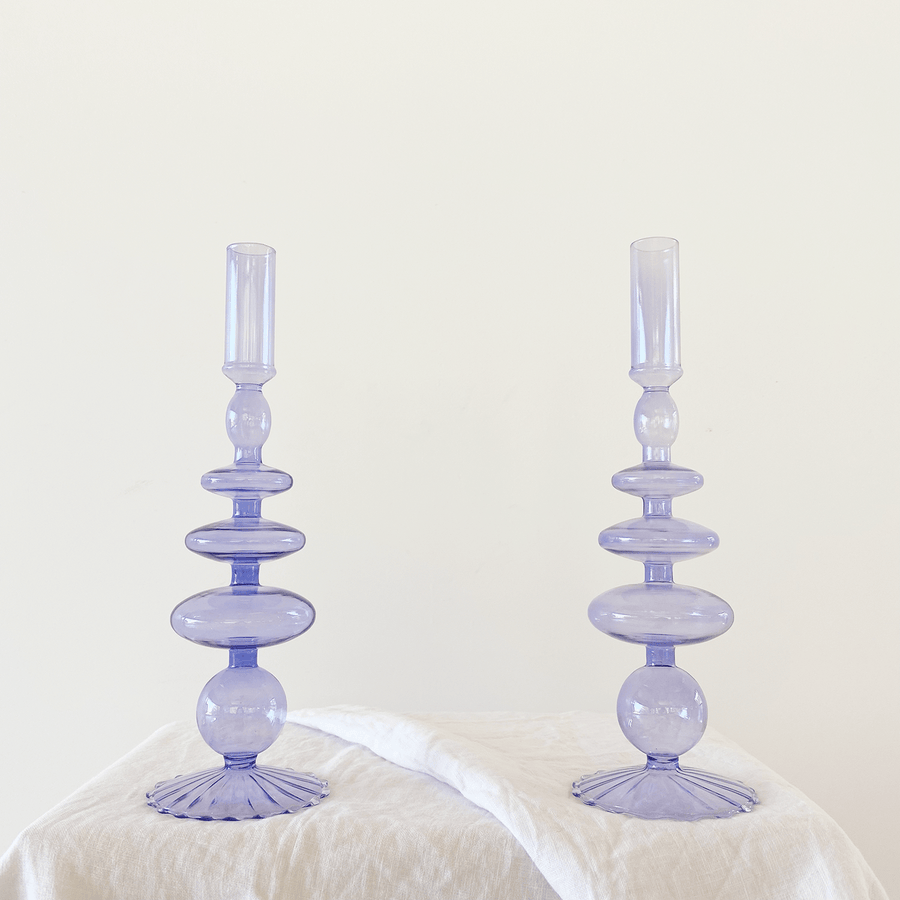The Lilac Pebble Tiered Glass Vessel