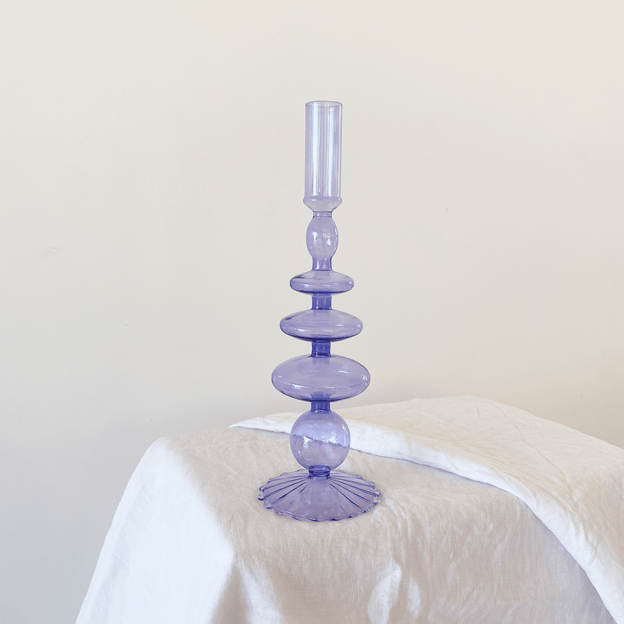 The Lilac Pebble Tiered Glass Vessel