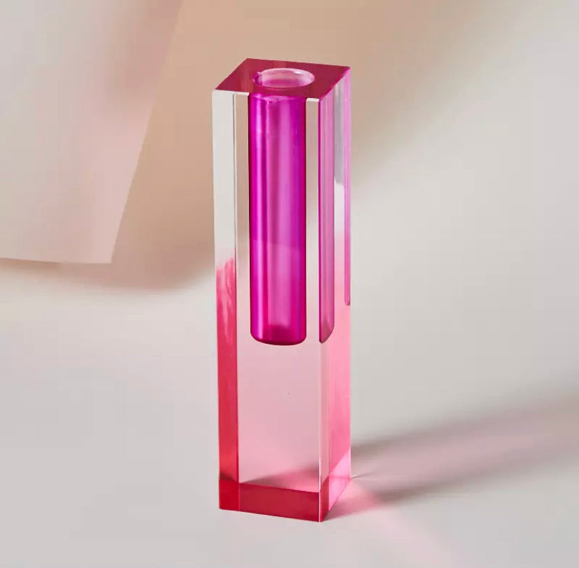 The Violet and Neon Pink Resin Vessel