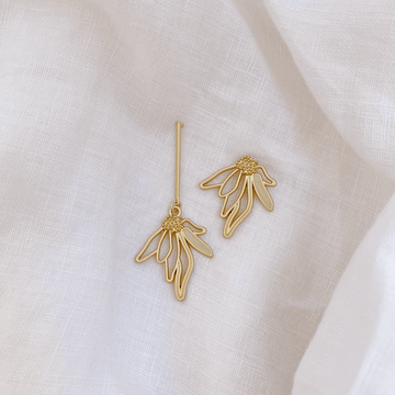 The Asymmetric Wilted Lotus Earring