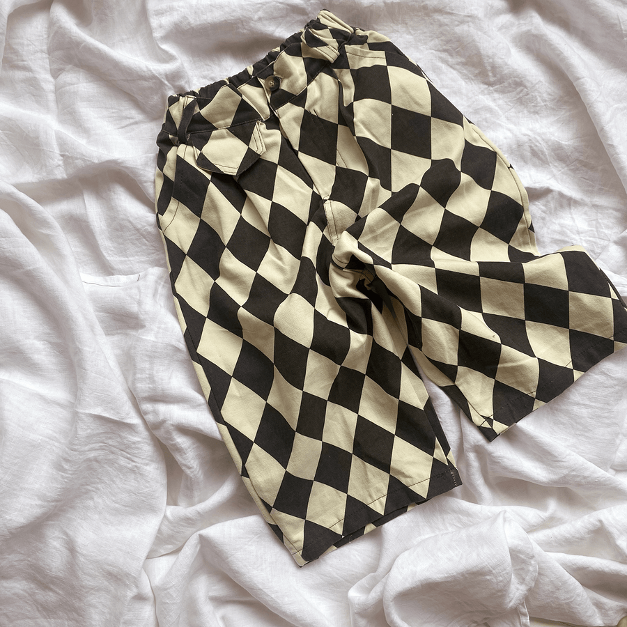 The Monochrome Diamond Checkerboard Baggy Pant