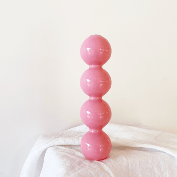 The Pastel Pink Bubble Glass Vessel