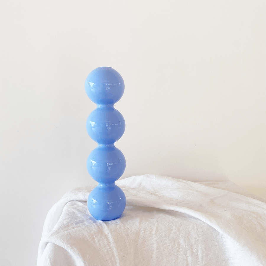The Pastel Blue Bubble Glass Vessel