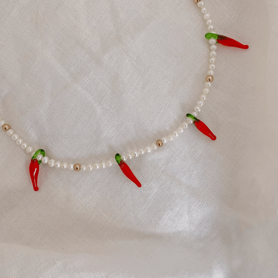 The Red Chilli Pearl Choker