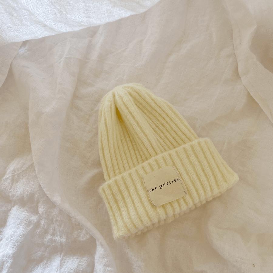 The Ivory Ribbed Beanie