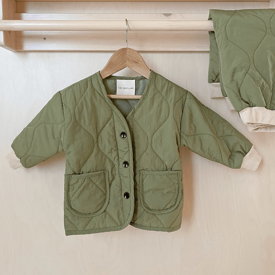 The Khaki Puffed Tracksuit set