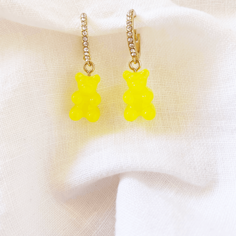The Lemon Gummy Bear Hoop earring