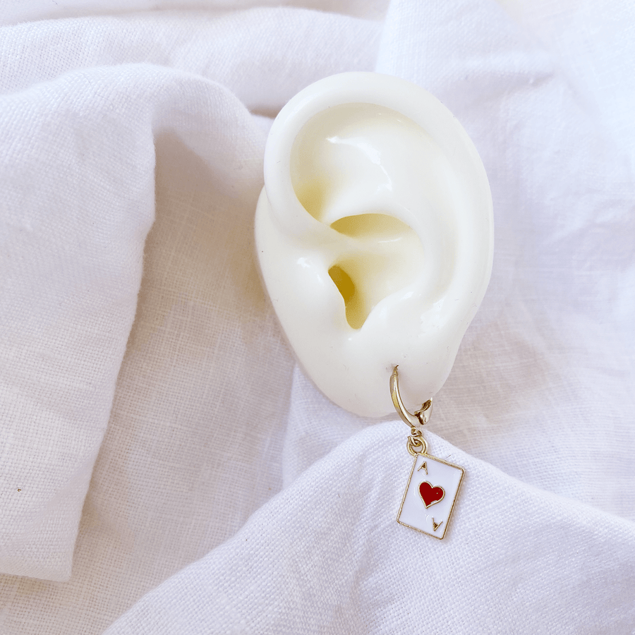 The Ace of Hearts sleeper earring