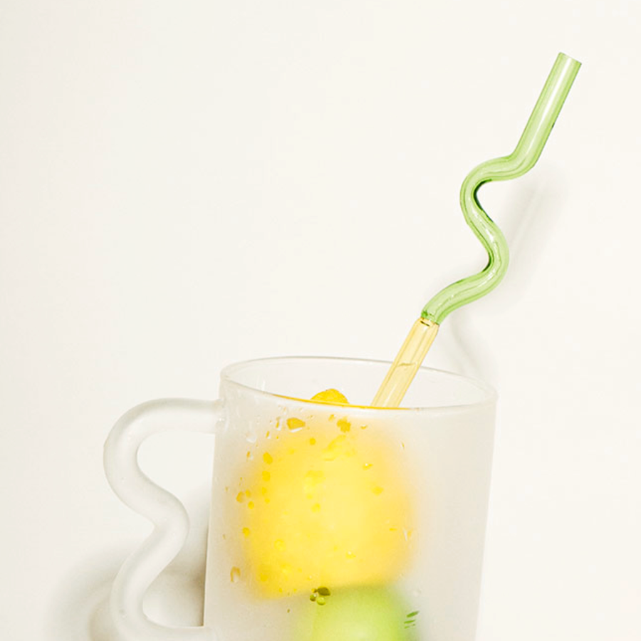 The Lemon and Lime Glass Straw