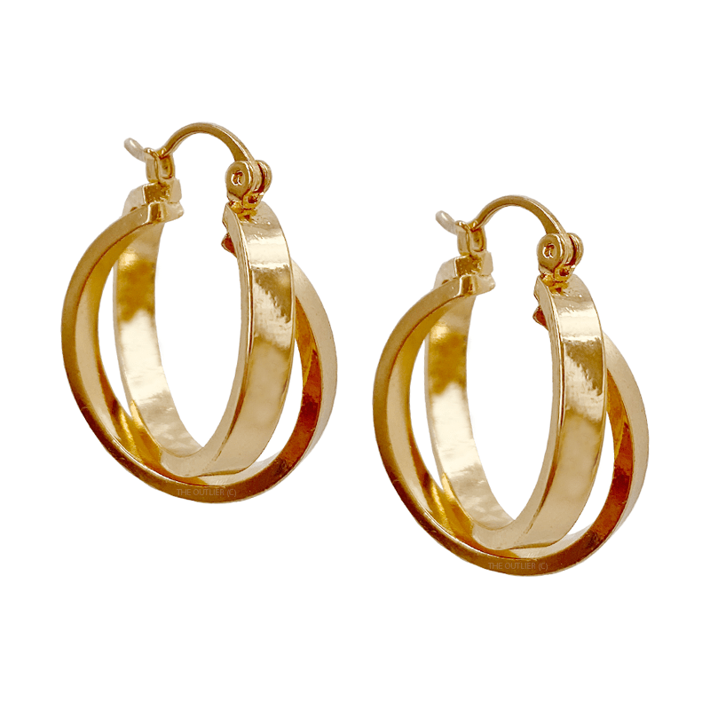 The Linked Gold Hoop earring
