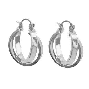 The Linked Silver Hoop earring