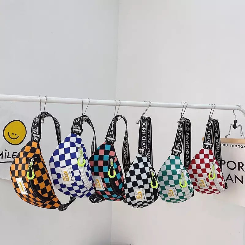 The Monochrome Checkerboard Champs Mini Bum Bag