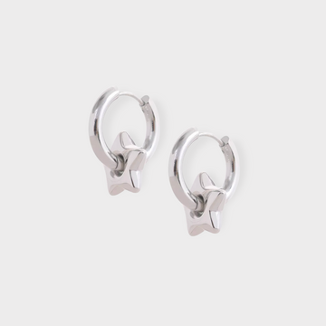 The Silver Starlet hoop earring