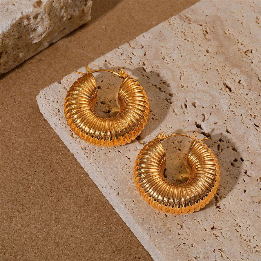 The Nautilus Bold Gold Hoop earring